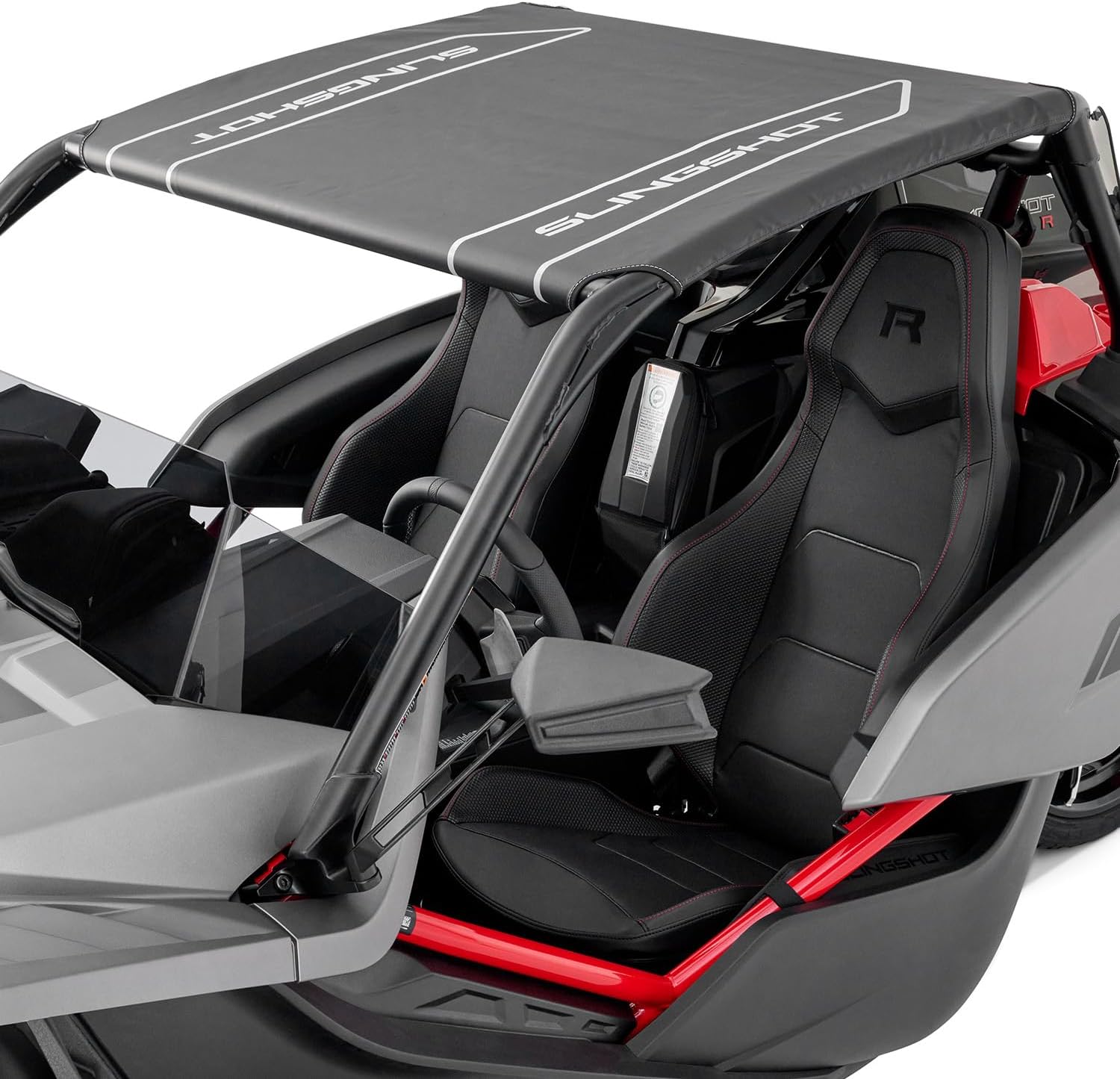 Polaris Slingshot Excursion Top Canvas Roof, Gray, for Specific Signature LE, R, S, SL, SLR and Roush Edition Models, Includes Canvas Only, Easy Install, Sun and Weather Protection - 2890565