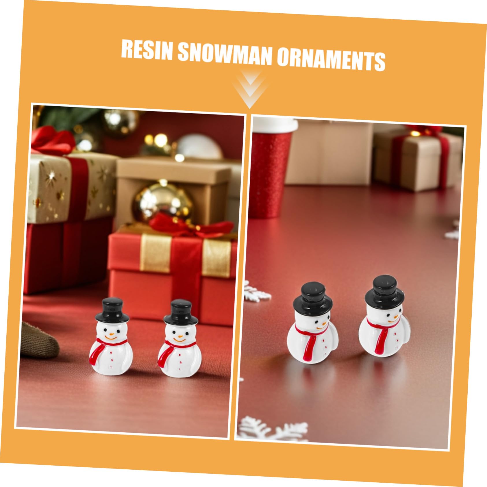 Cabilock 100pièces Miniatures De Bonhomme De Neige Résine Décorations De Maison De Poupée Jardin Figurines Miniatures pour Créations DIY Et Scènes De Noël