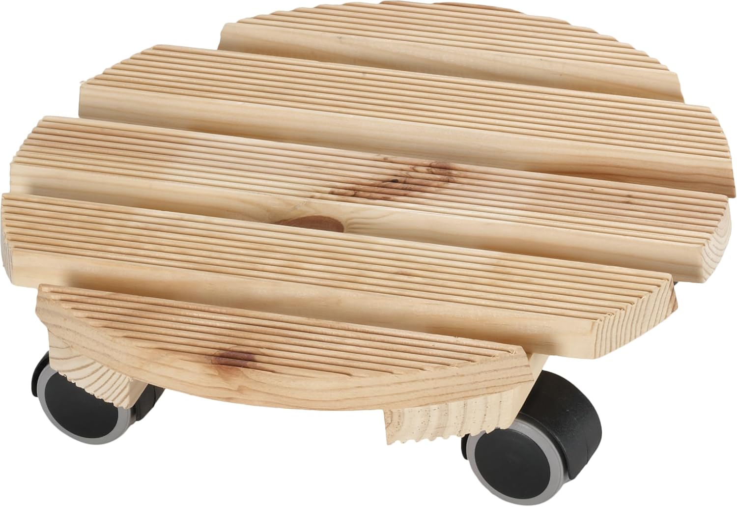 Plant Trolley Lounge Round 30 cm Diameter 75 kg Load Capacity for Sensitive Soil Types Dark Brown