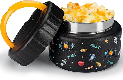 Charcy Termo de 8 onzas para niños de comida caliente, termo de sopa de boca ancha a prueba de fugas, tarro de alimentos aislado para 4 horas