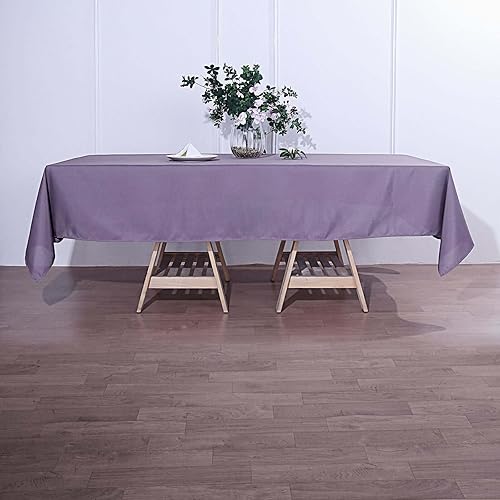Vista 3 de Efavormart - Mantel rectangular, 60 x 102 pulgadas, resistente a las manchas y a las arrugas, lavable, mantel decorativo oblongo de tela de Amatista