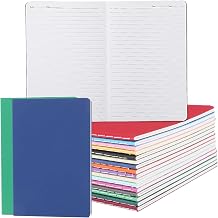 Yoosso A5 Lined Notebooks, 16 Pack, 32 Pages Each, Assorted Colours | 80gsm lined paper, 250gsm cover, smooth writing, portable 21 x 14cm, ideal for notes, school and work