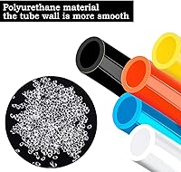 Vista 5 de Joywayus Manguera neumática PU de 0.157 in x 0.098 in, negro, 32.8 ft (32,8 pies), artículo único