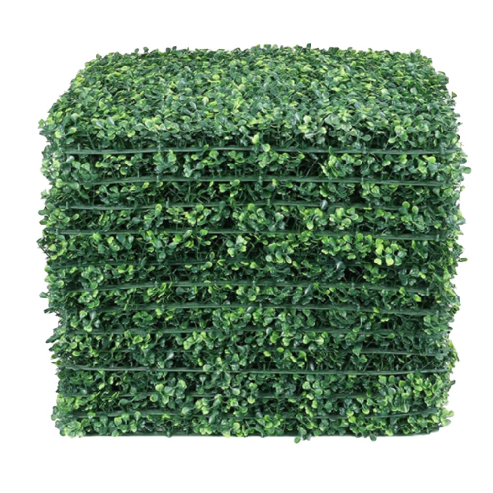 Warmiehomy 24pcs Artificial Plant Wall Panels, 40 x 60cm Green Grass Hedges Panels Indoor/Outdoor Living Plant Privacy Wall Fence Screening for Home Wedding Garden Office Cafe Shop Salon Decoration