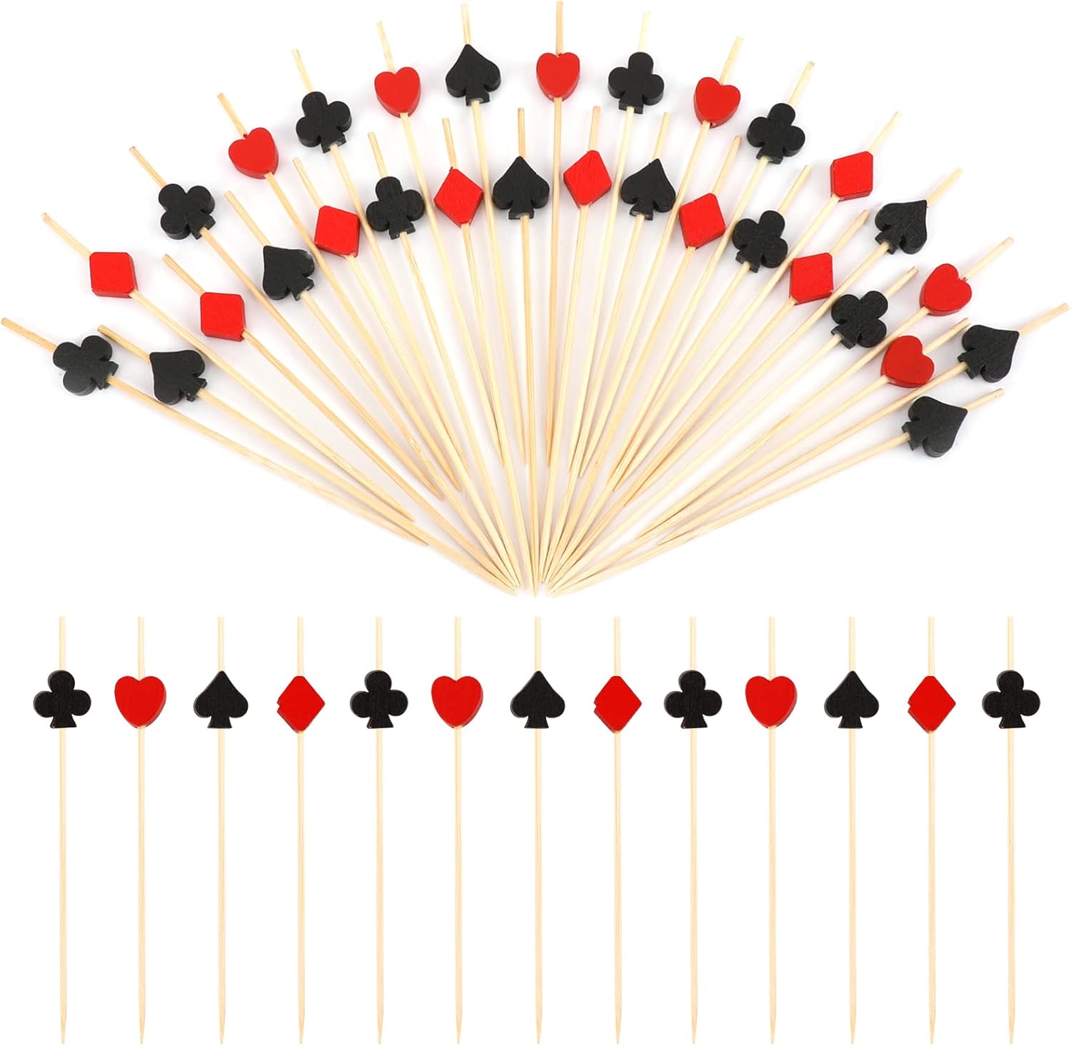 OOTSR 100pcs Bamboo Cocktail, 4.7 inch The Playing Cards