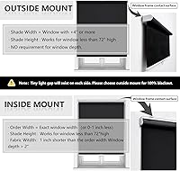 Vista 6 de AOSKY Persianas Enrollables sin Cordón Opacas para Ventanas, Persianas Oscurecedoras de Habitación Enrolladas con Sistema de Resorte, Protección UV