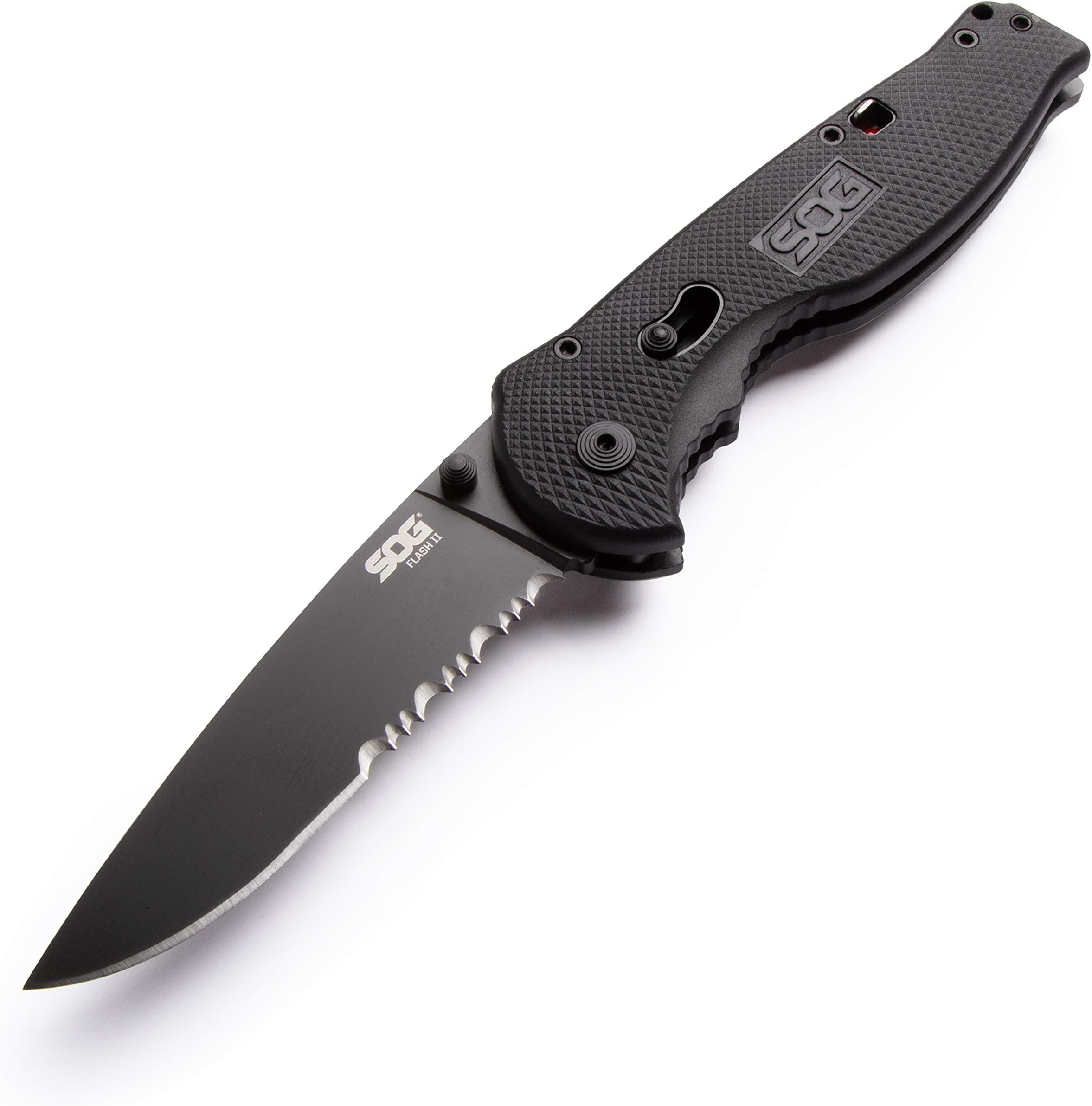SOG TFSA98-CP Flash II 8 in Black EDC Pocket Knife