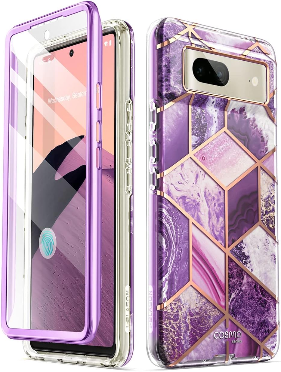 i-Blason Cosmo Series for Google Pixel 7 Case (2022), Slim Full-Body Stylish Protective Case with Built-in Screen Protector (Ameth)