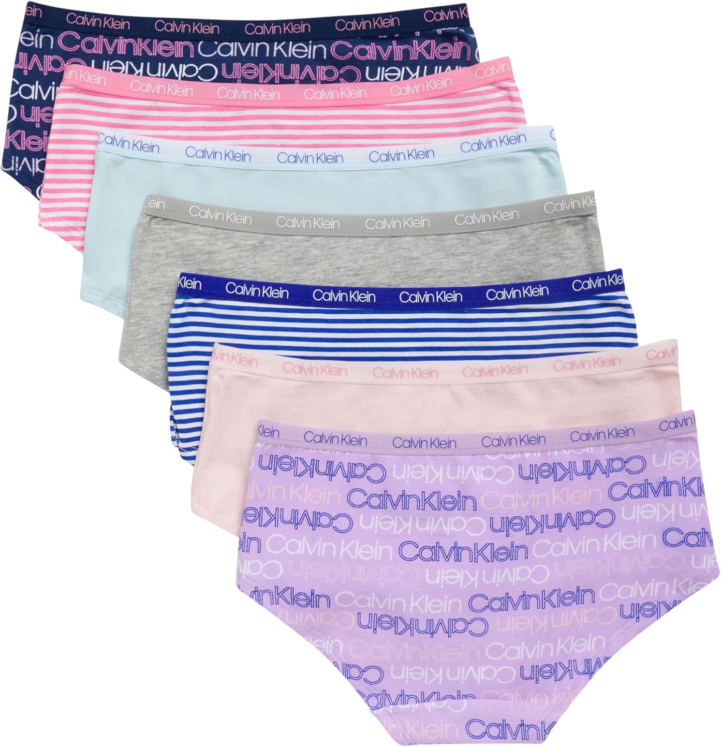 Calvin Klein Kids Girls' Modern Cotton Hipster Underwear 7-Pack - Image 2