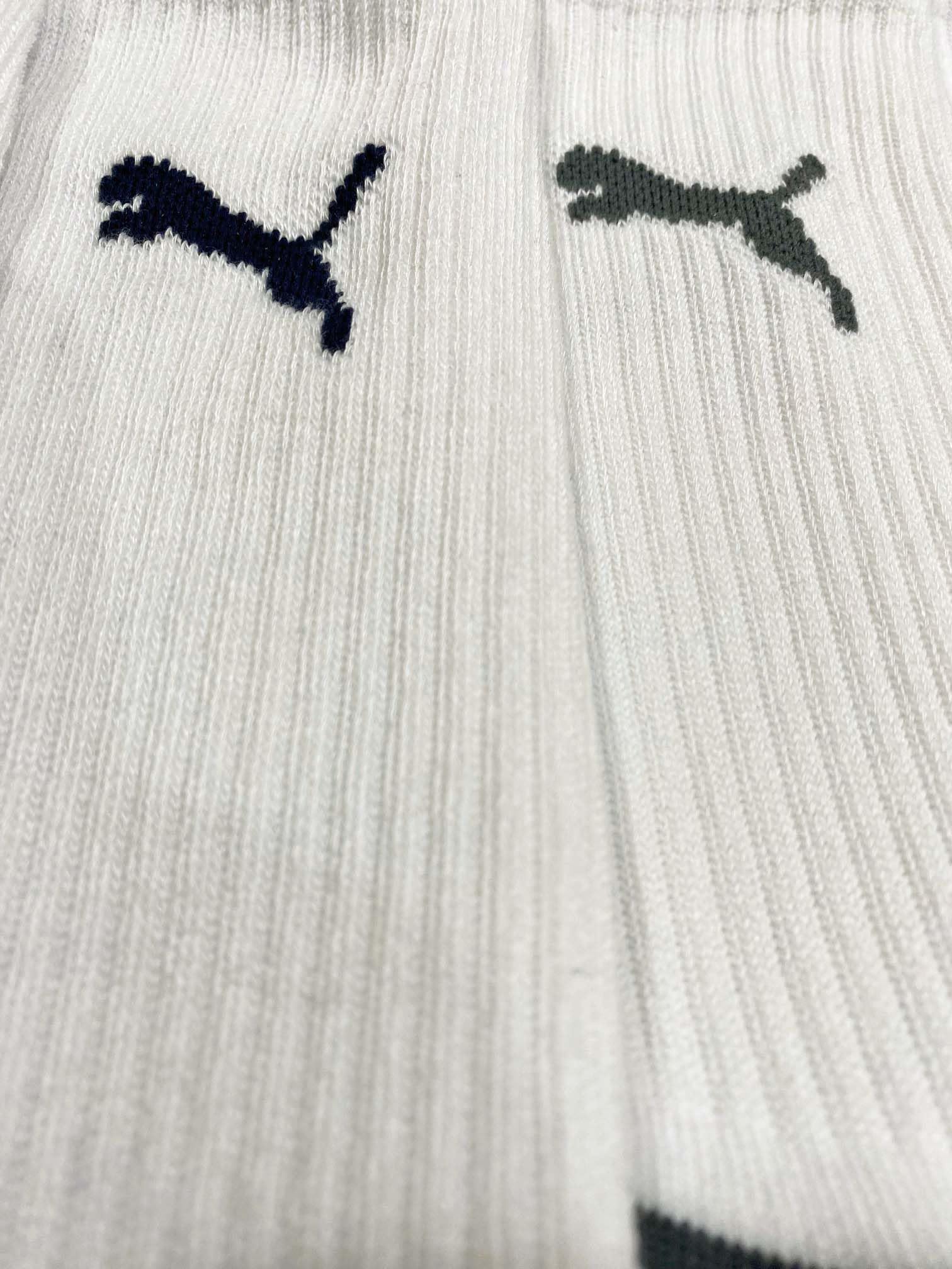 PUMA Men's 6 Pack Crew Socks (Sock Size:10-13/Shoe Size: 6-12, White (Black/Gray))