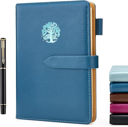 Fanery sue Diario del árbol de la vida para mujer, diario A5 de escritura recargable para escribir con 200 páginas, diario personal de papel de 3.53