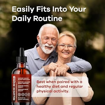 (3 Pack) GlucoGone Drops - Original Premium GlucoGone Liquid Drops All Natural Ingredients Support Advanced Formula for Overall Health & Wellness, Organic Droppers, 3 Bottles for 3 Months
