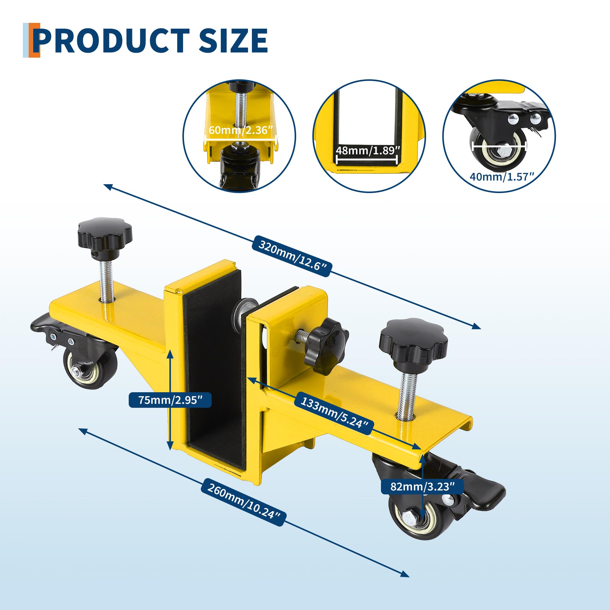 Schwerlast-Türwagen – 2-teiliges Set aus Stahl – 360° feststellbare Rollen – Kapazität 750 – 800 kg – für Platten 0 – 48 mm – kann mit einer Identität verwendet werden – ideal für den Einsatz