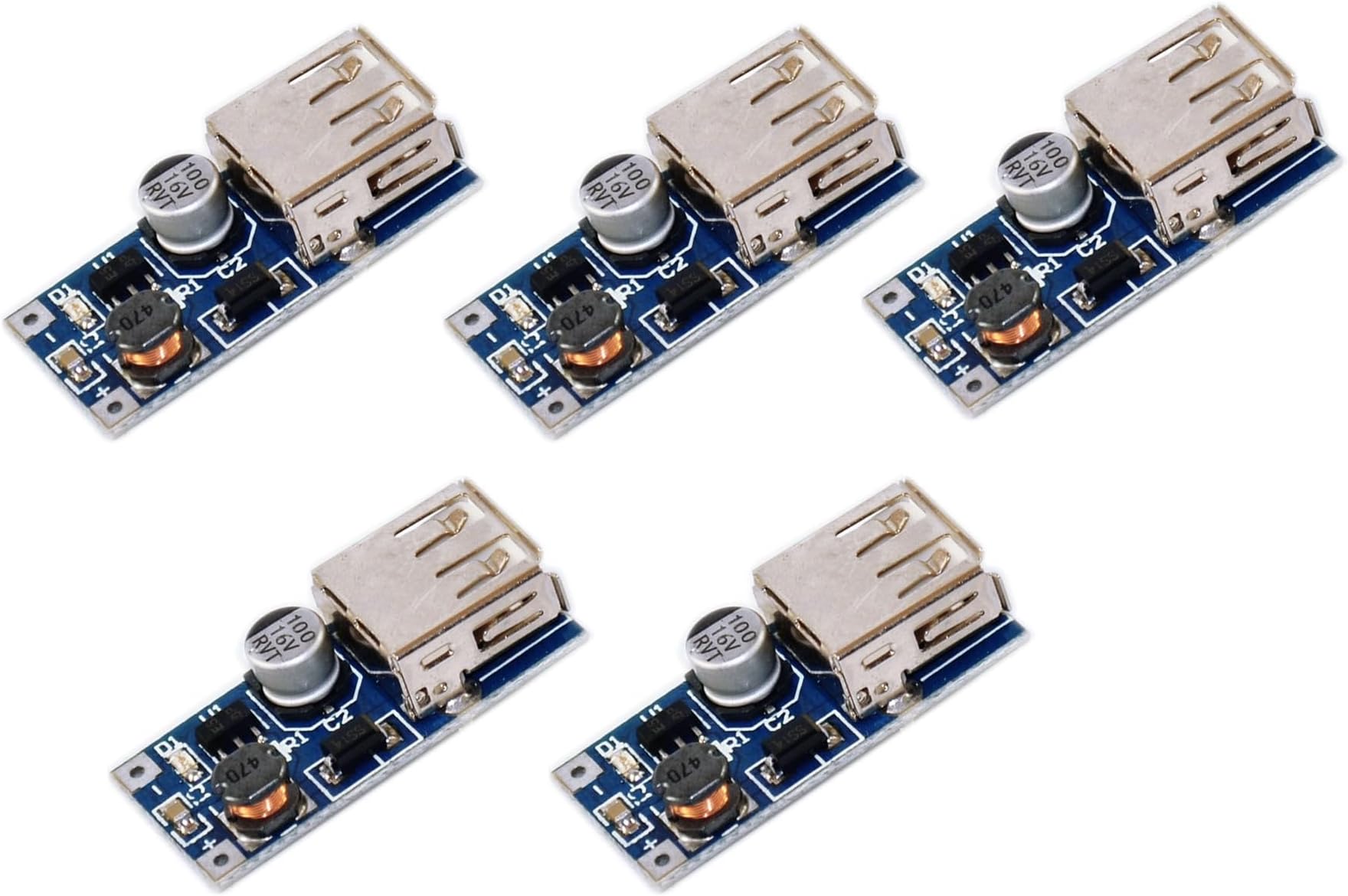 5pcs 0.9V-5V DC-DC to 5V USB Voltage Converter Step-up Power Supply Module
