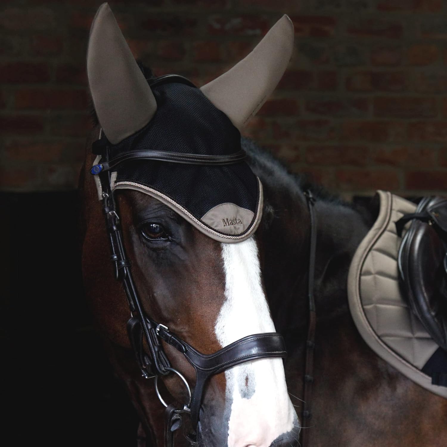 Protechmasta Fly Veil for Horses With Soundproof Ears Acoustic Noise