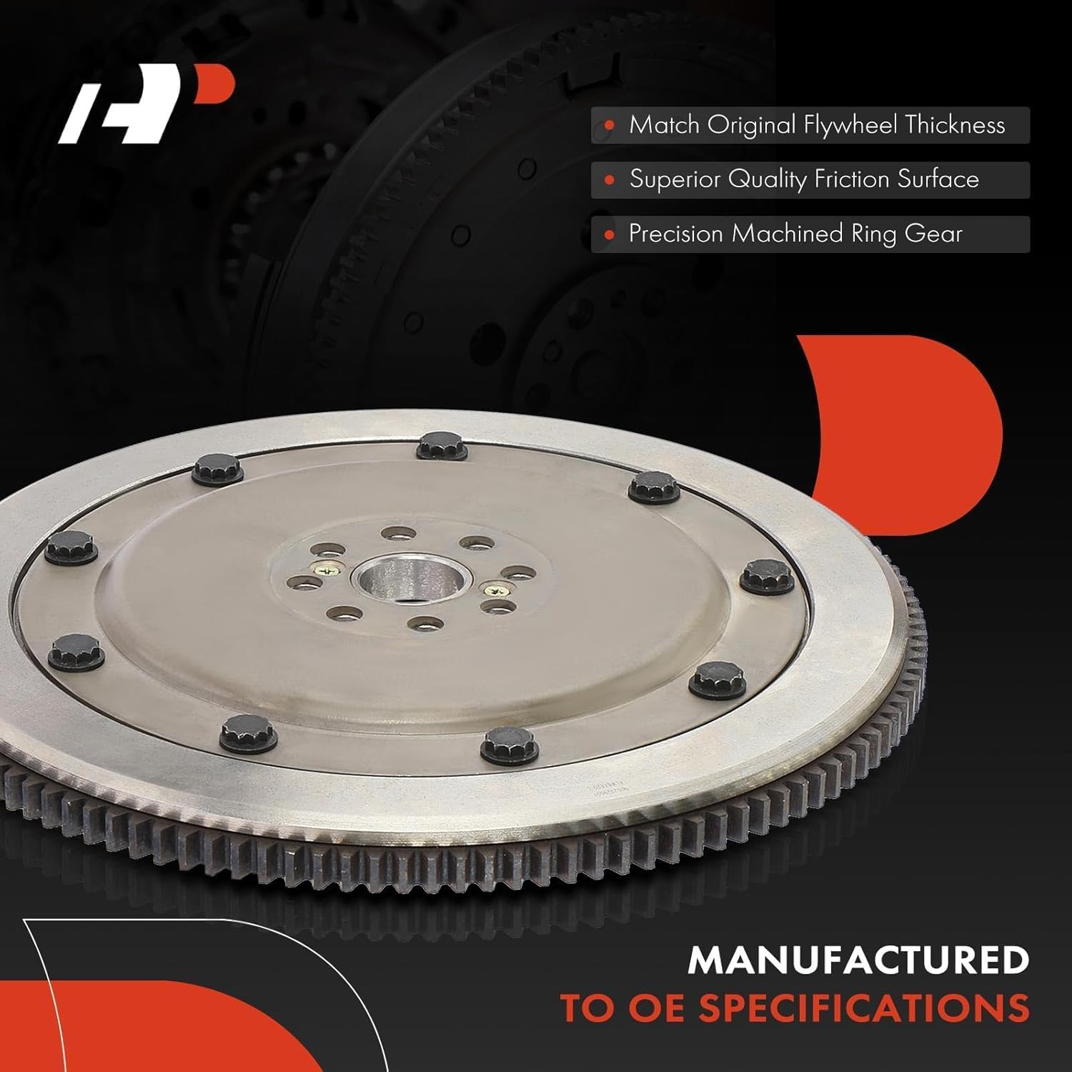 A-Premium Clutch Flywheel Compatible with Subaru Outback 2010-2012, Impreza 2006-2013, Legacy 2008-2012, 8 Bolt Holes, 124 Teeth, Manual Transmission, Replace# 12342AA090