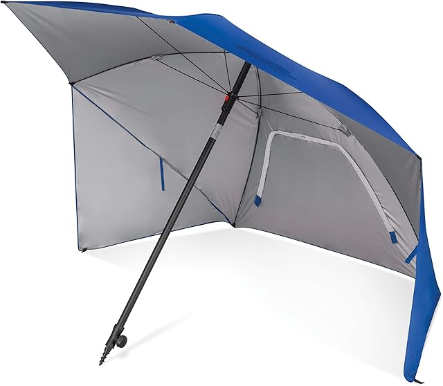 Sport-Brella Ultra SPF 50+ Angled Shade Canopy Umbrella for Optimum Sight Lines at Sports Events (8-Foot)