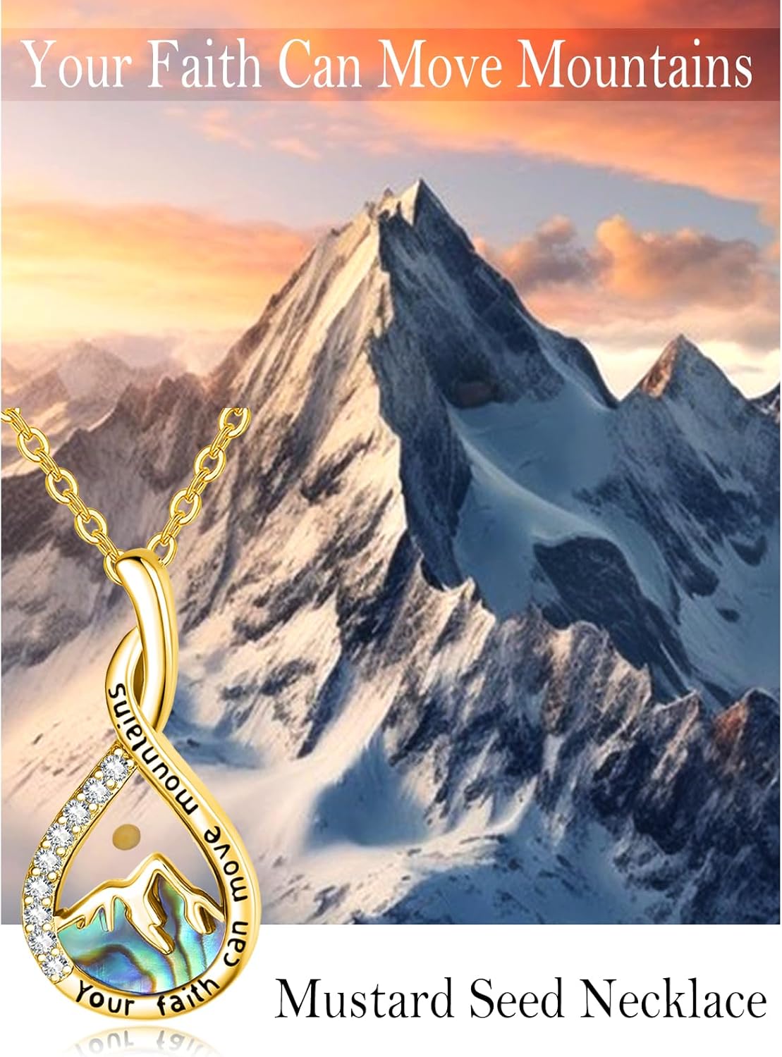 Dreamboat Mustard Seed Necklace Sterling Silver Your Faith Can Move Mountains Pendant Christian First Communion Confirmation Jewelry Gifts for Women - Image 5