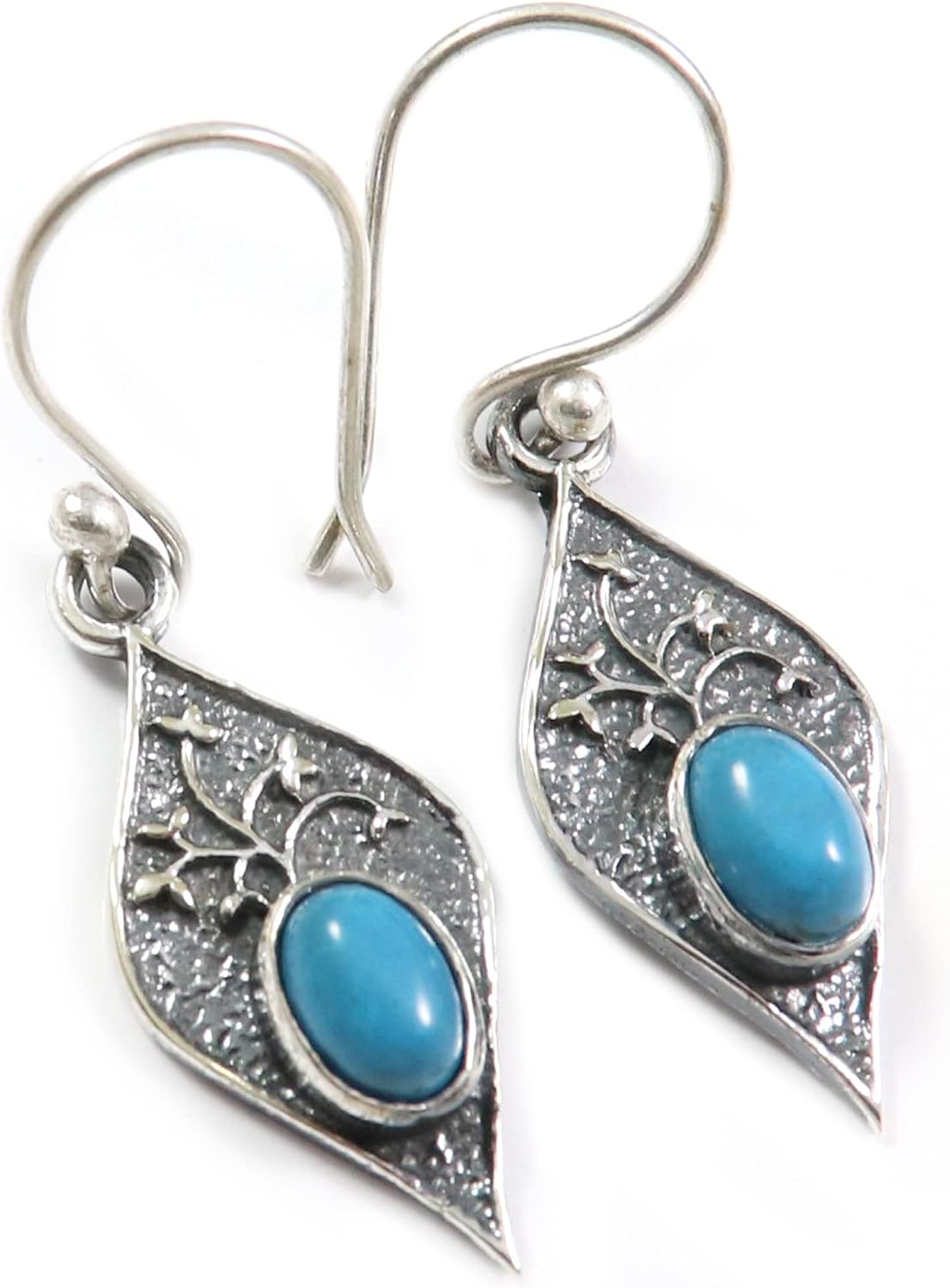 Goyal Exports 925 Sterling Silver Magnesite Turquoise Treated Peridot Faceted Garnet Faceted Black Onyx Gemstone Silver Stud Earring Handmade Jewelry SEG122