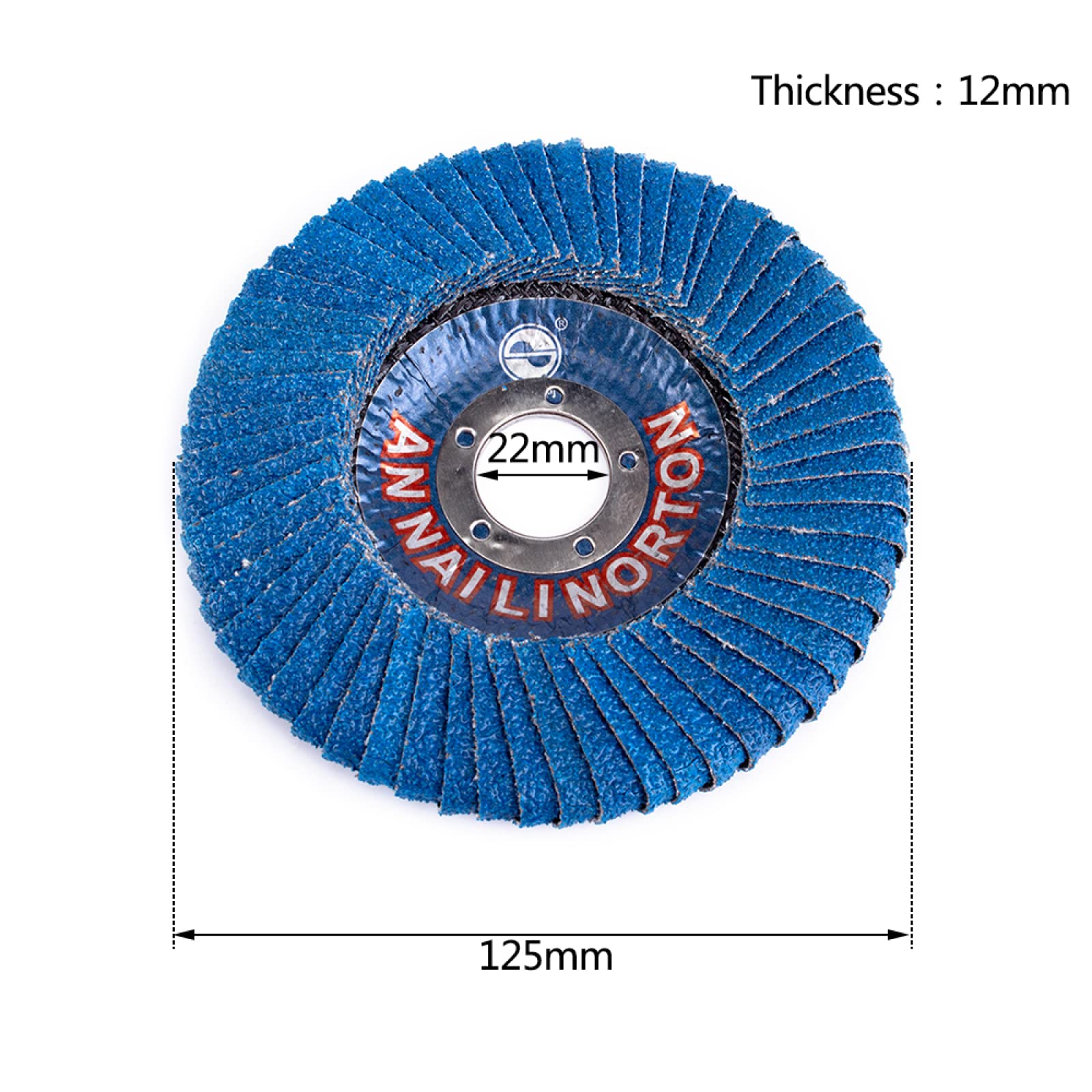 Tarcze listkowe do szlifierek kątowych, 125mm 5-calowe profesjonalne tarcze ścierne 60Grit tarcze szlifierskie ostrza do szlifierki kątowej 10 szt.