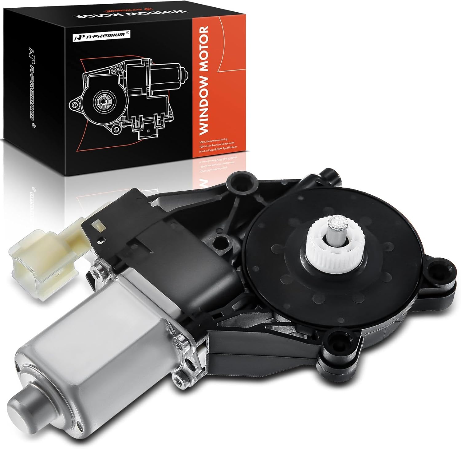 A-Premium Power Window Lift Motor (2-Pin) Compatible with Ford Focus 2012-2018, Transit Connect 2014-2020, Transit-150/Transit-250/Transit-350/Transit-350 HD 2015-2020, Without Anti Pinch Function