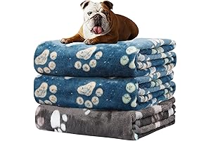 1 Pack 3 Blankets for Dogs, Soft & Fluffy Doggie Blankets
