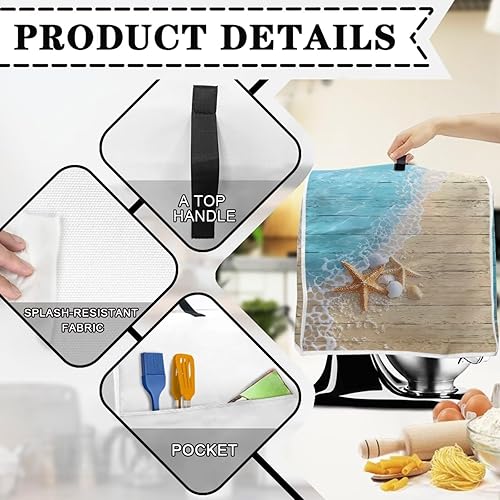 Vista 158 de Funda para batidora de Navidad para Kitchen Aid de 4.5 a 5 cuartos de galón, cubiertas antipolvo para electrodomésticos pequeños de hombre de Un