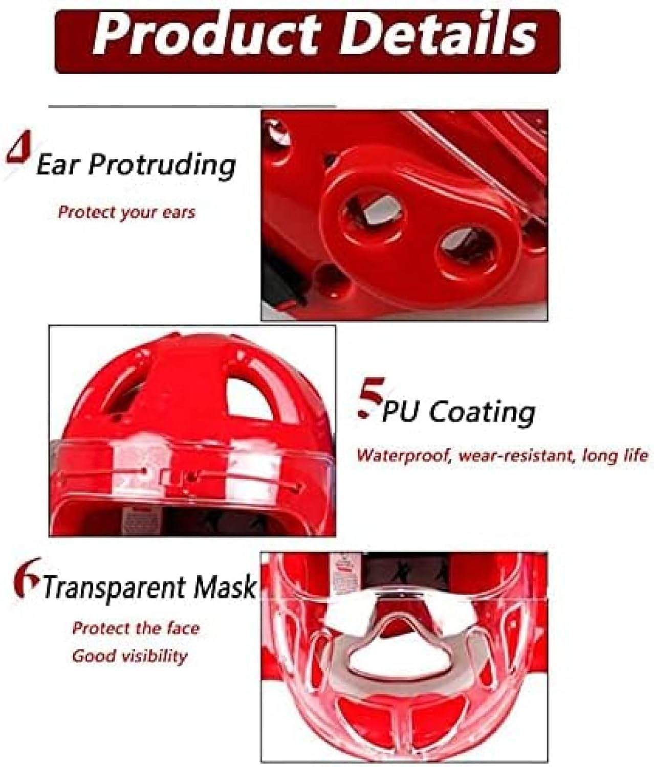 Taekwondo Adult Kids Head Protector, Karate Boxing Helmet Sanda, Suitable For Muay Thai Taekwondo Karate Taekwondo Martial Arts