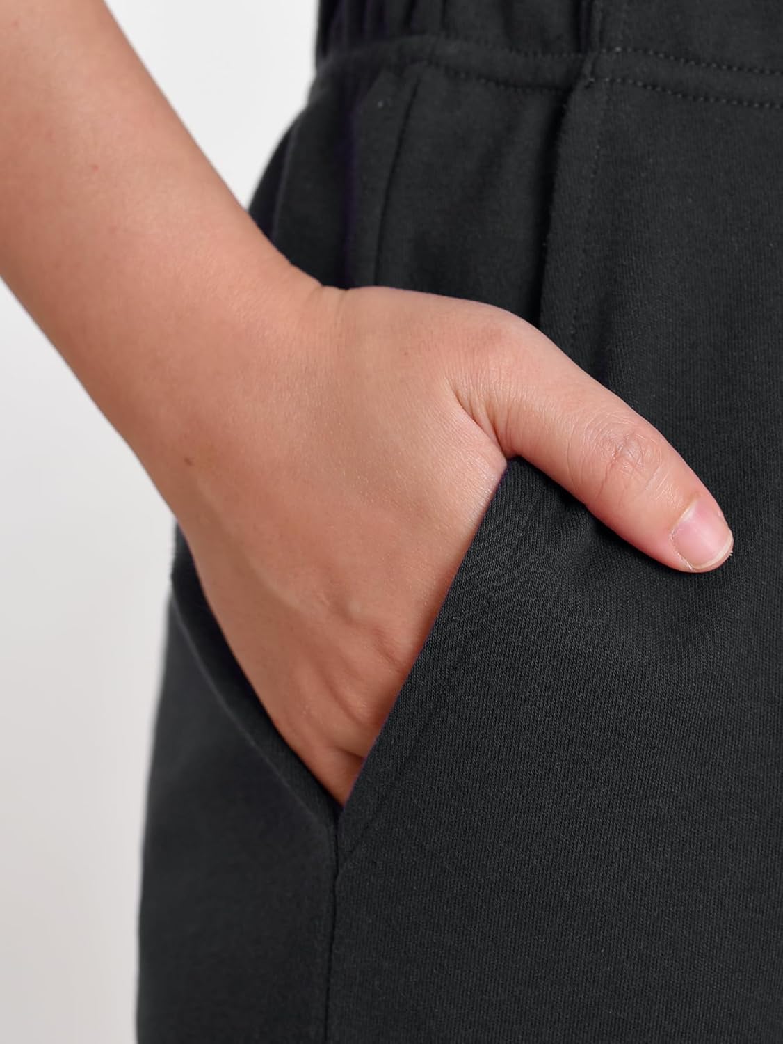 Weintee Women's Petite Wide Leg Knit Pants with Pockets - Image 3