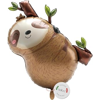 Foil Balloon Sloth XXL Safari Decoration Children's Birthday 66 cm