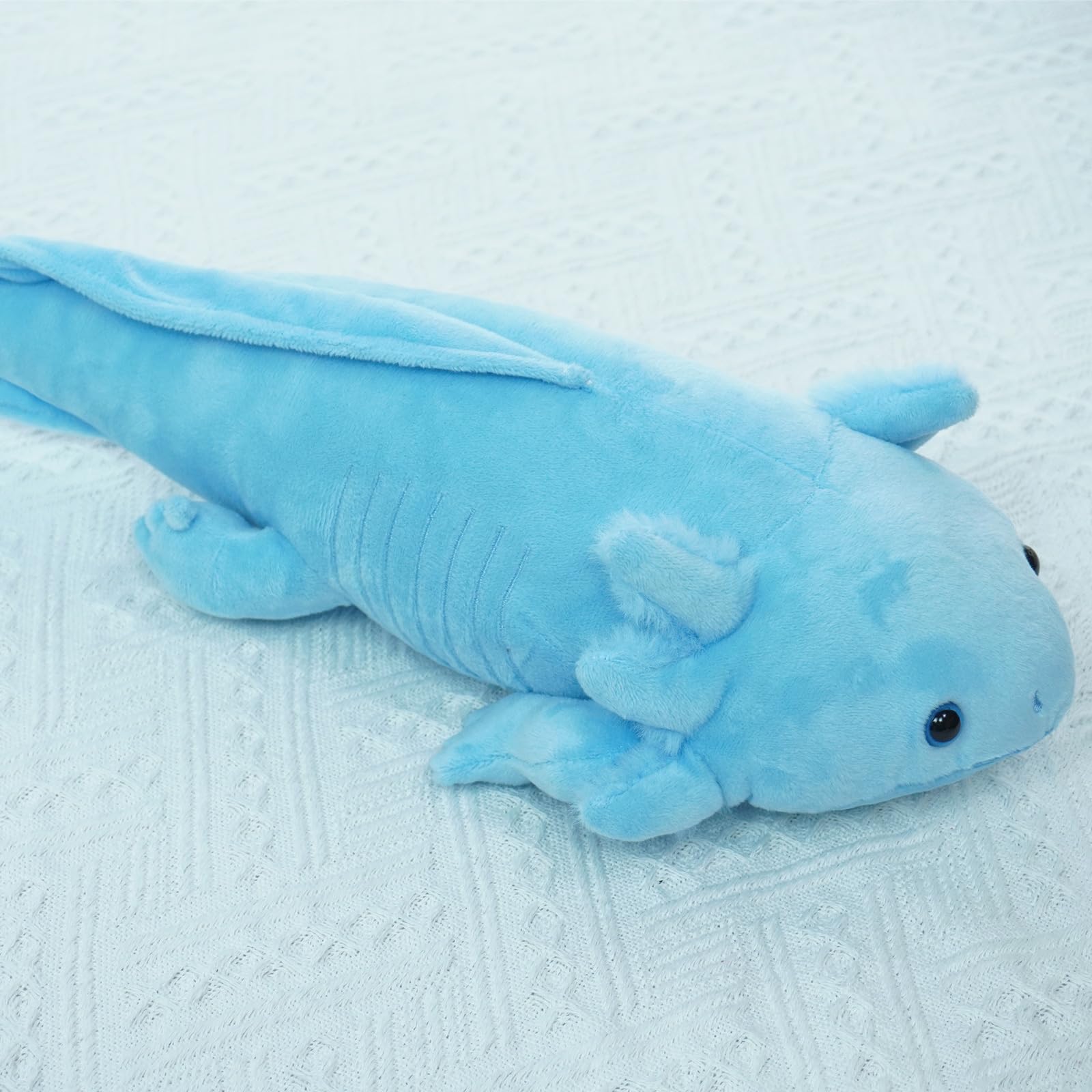 Axolotl Plush Toy Soft Salamander Plush Cute Plush Gift for Kids and Adults - 31 Inch Blue PX004