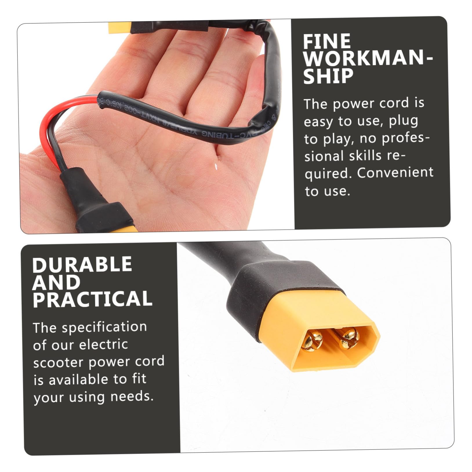 Câble D'alimentation, Noir Cordon Électrique Pour PC Moniteur Ordinateur PC Imprimante Etc, EU