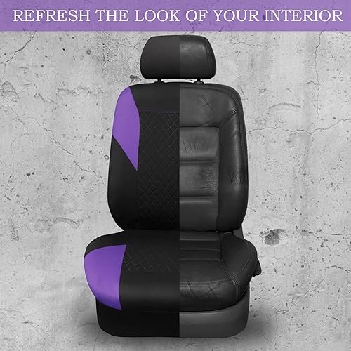 Miniatura 6 de CAR PASS Fundas universales de tela de estampado ultrasónico, funda de asiento de automóvil transpirable con esponja compuesta de 0.197 in en el