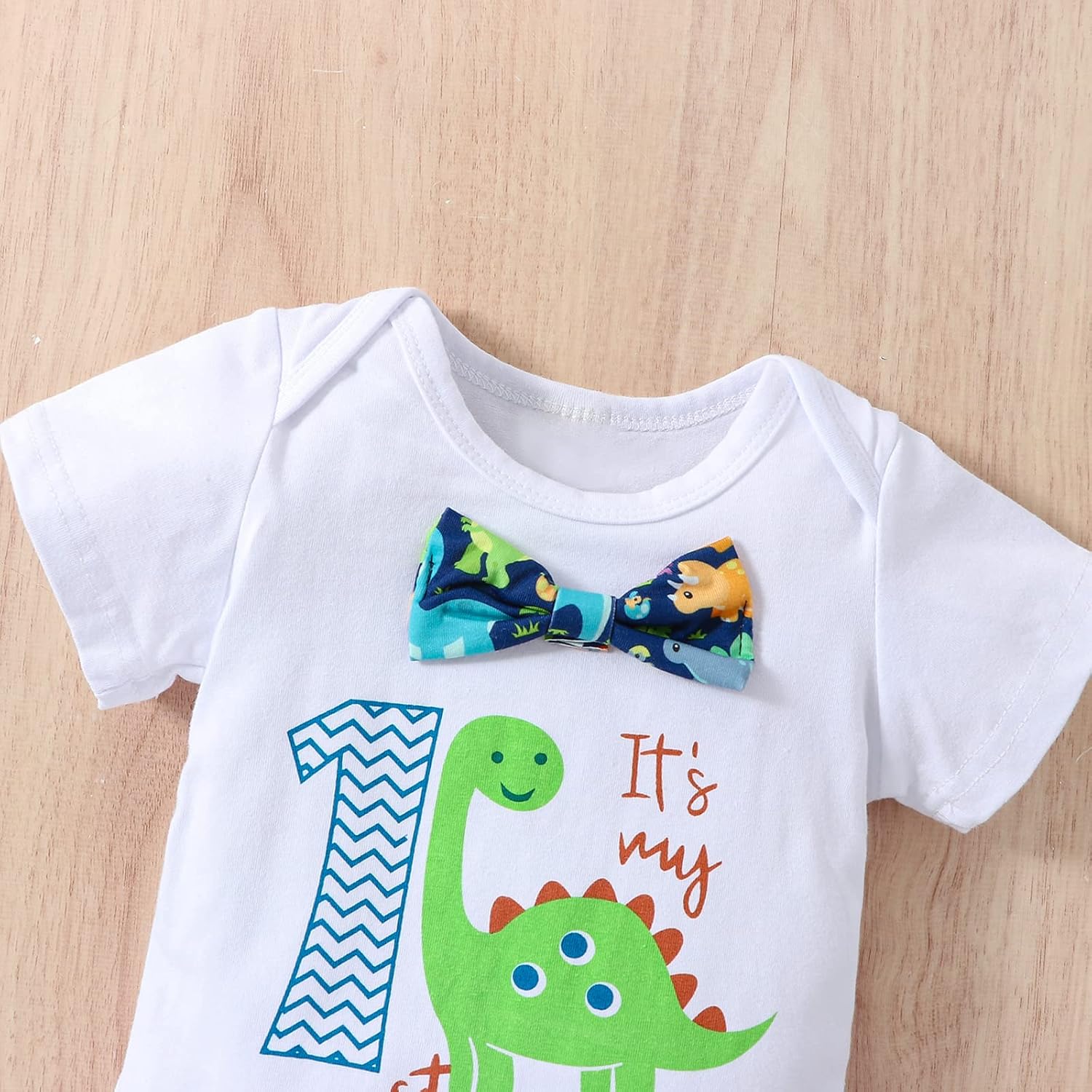 Baby Boys Funny First Birthday Outfit Infant Boy 1st Cake Smash Clothes Bow Tie Pants Set - Image 3