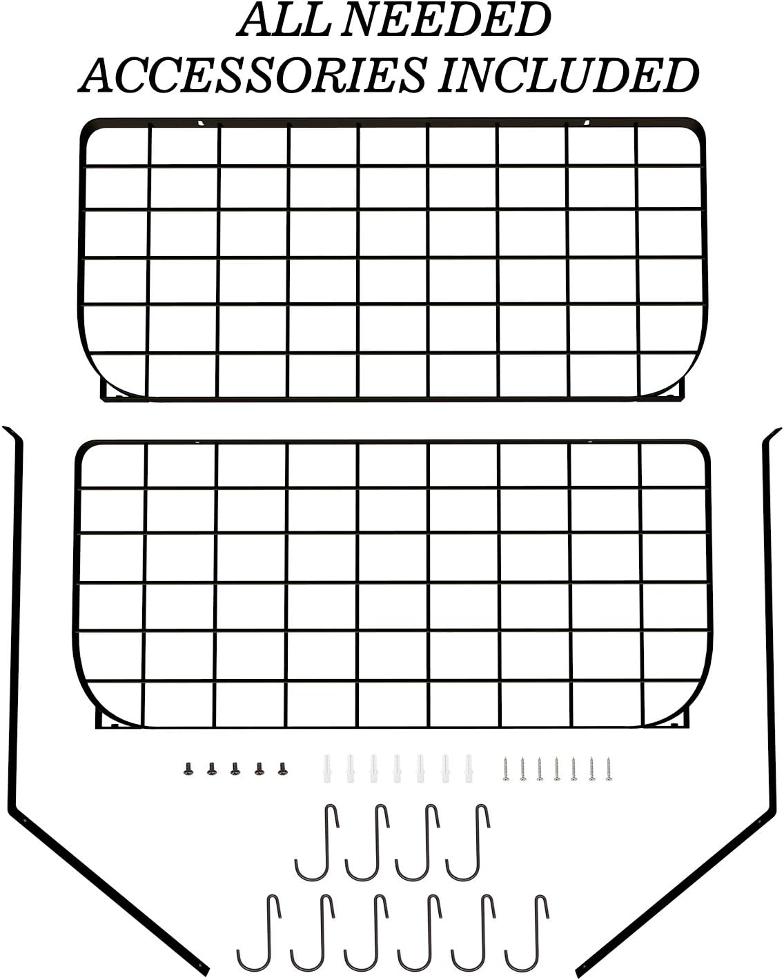 Vdomus shelf pot rack wall mounted pan hanging racks 2 tire (black) : Home & Kitchen