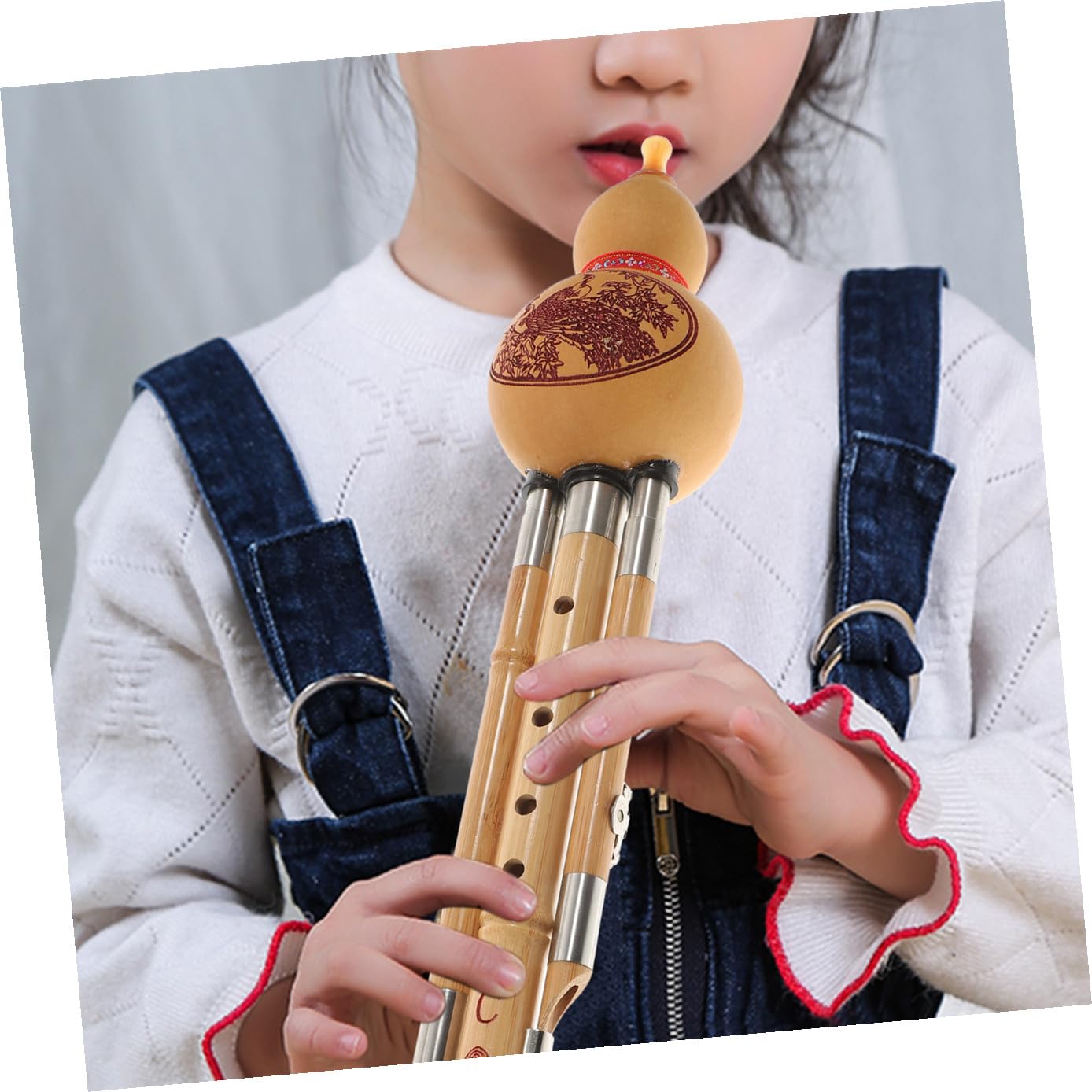 Handgefertigte Hulusi Flöte C tonart Ethnisches Musikinstrument Aus Natürlichem Holz Und Kürbis Für Anfänger Mit Reinem Klang Und Langlebiger Legierungszunge