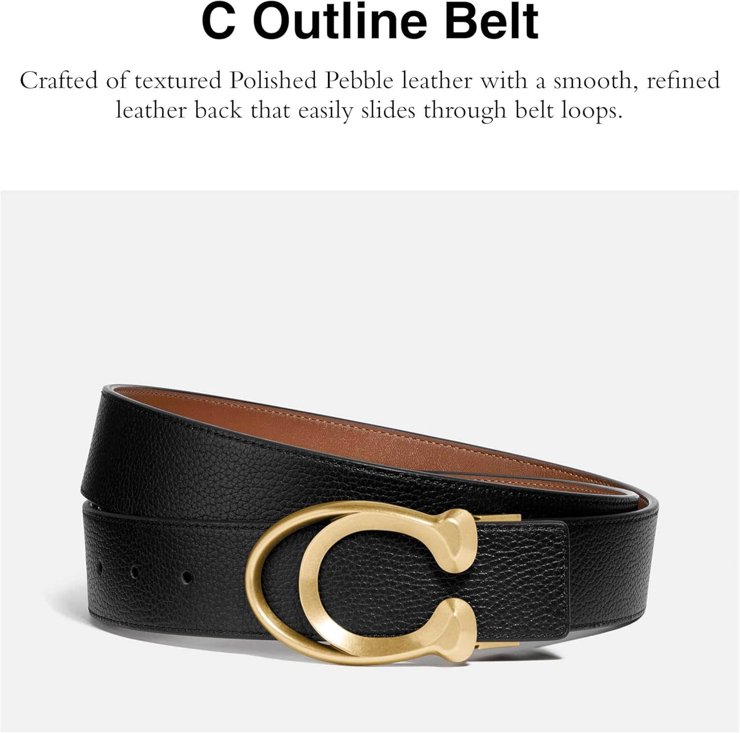 Coach 38 mm Sized C Outline Belt - Image 2