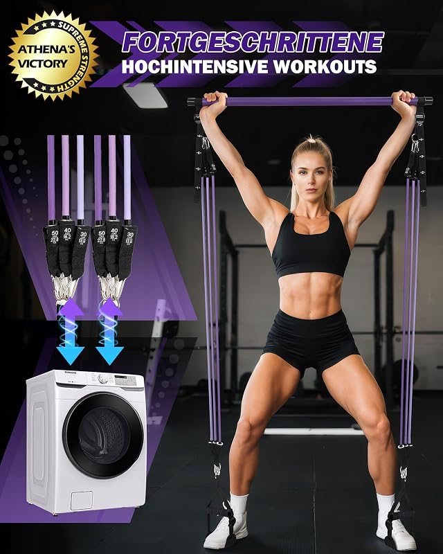 ALongSong Ellenállásos Gumiszalag Szett 6 db Fitnesz Erősítéshez Otthonhoz