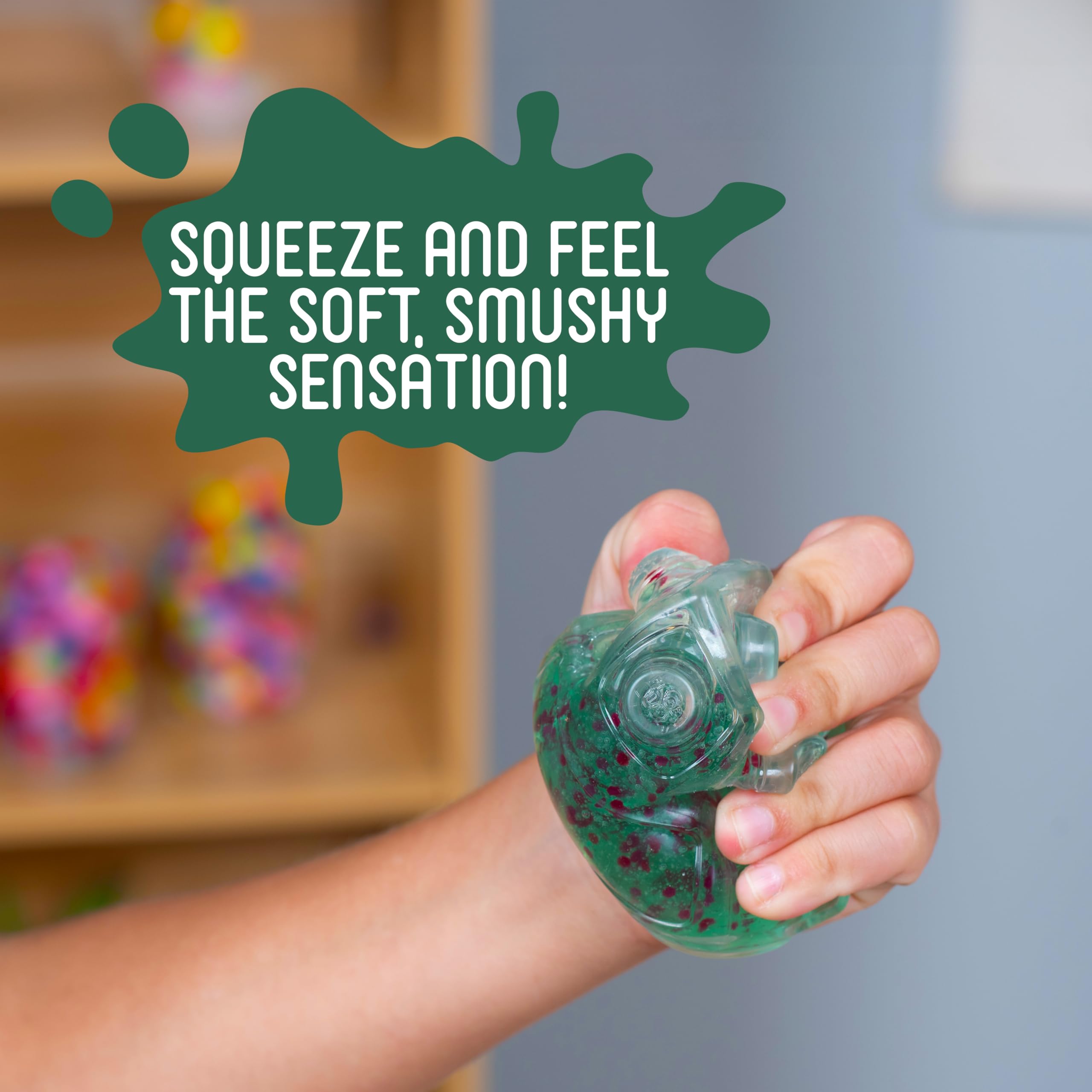 Goliath Fidget Blox Touch – Gel Sarcelle Avec Paillettes Fuchsia – Jouet Sensoriel Anti-stress – Dès 5 Ans