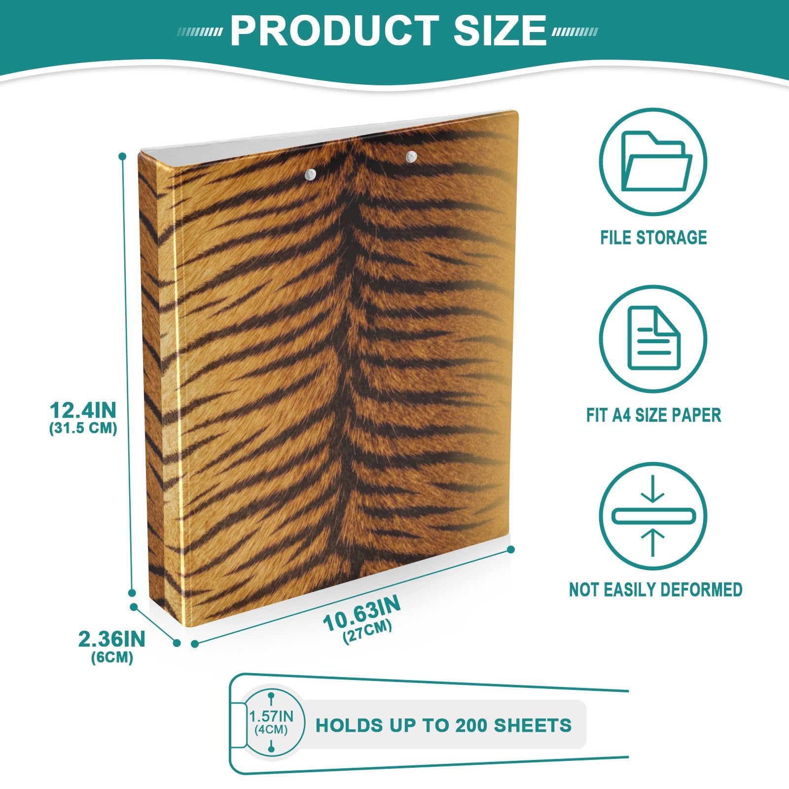 Classeur 3,8 cm Symmetric Tigers Stripe