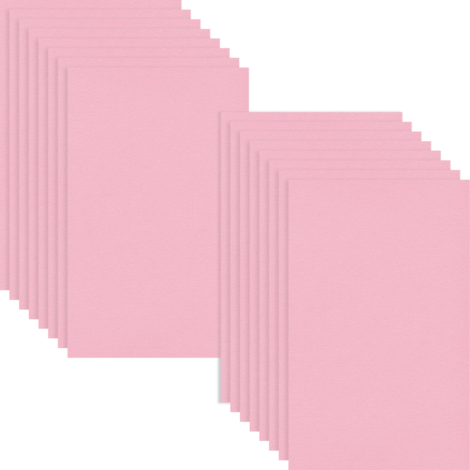 HXJDAM 16 pcs Felt Sheets, 29 cm x 18 cm Pink Felt Fabric, Non-Woven Fabric for DIY Sewing Crafts, and School Projects (7.2" X 11.6")