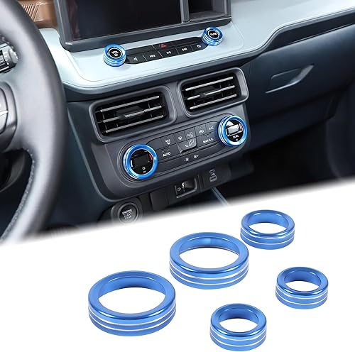 Aunginsy Cubierta circular para botón de volumen de aire acondicionado de consola central, compatible con Ford Maverick 2022-2024, botón de