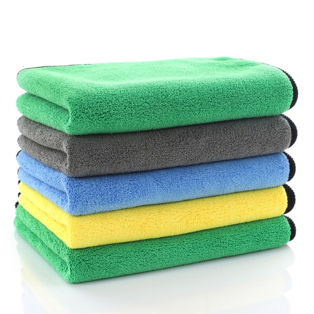 Serviette de lavage de voiture absorbante et anti-rayures en velours épais