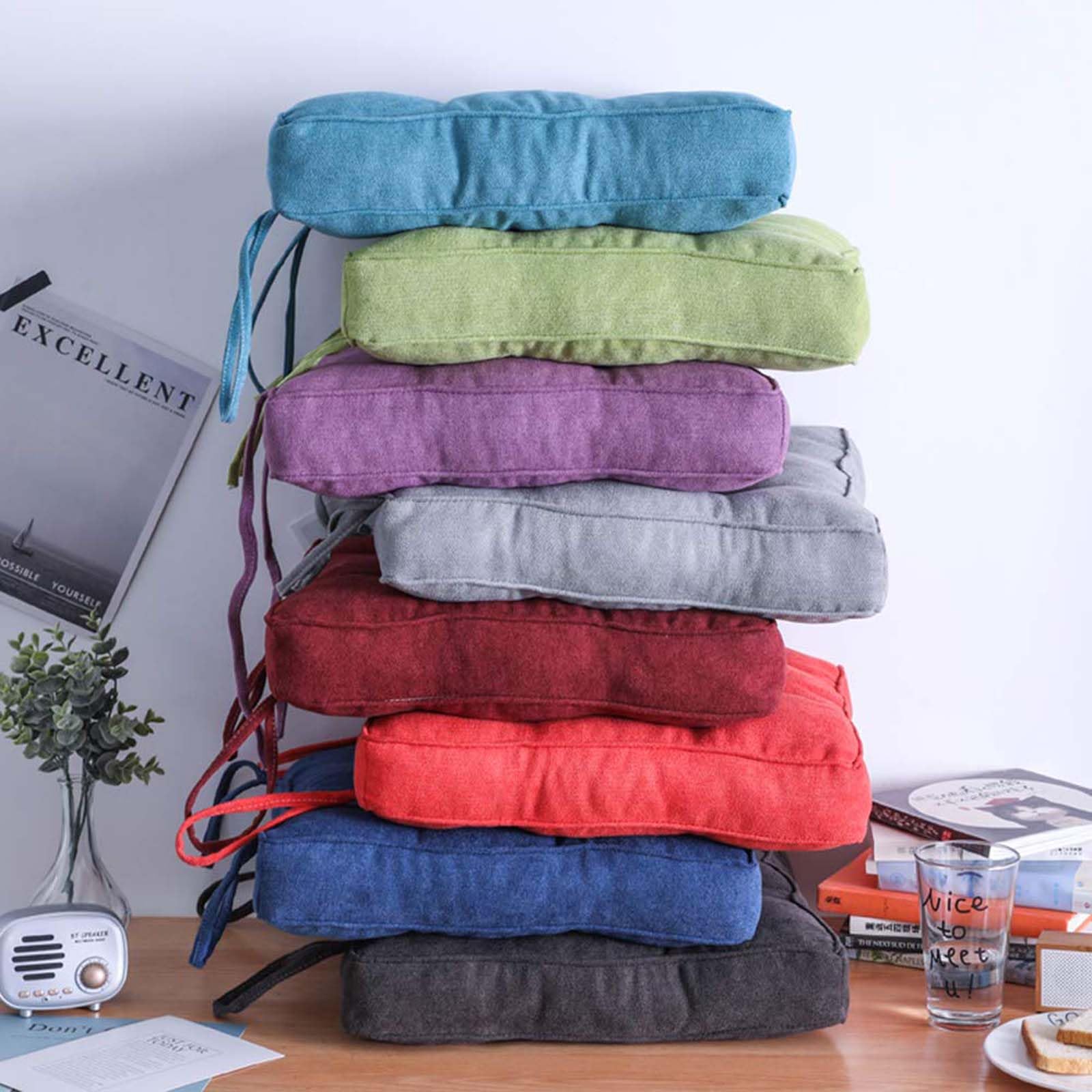 Cojines grandes de 8 cm de grosor para sofá de 40 x 40 cm, cojín suave para asiento de suelo, ideal para ancianos, comodidad postoperatoria y durante el embarazo