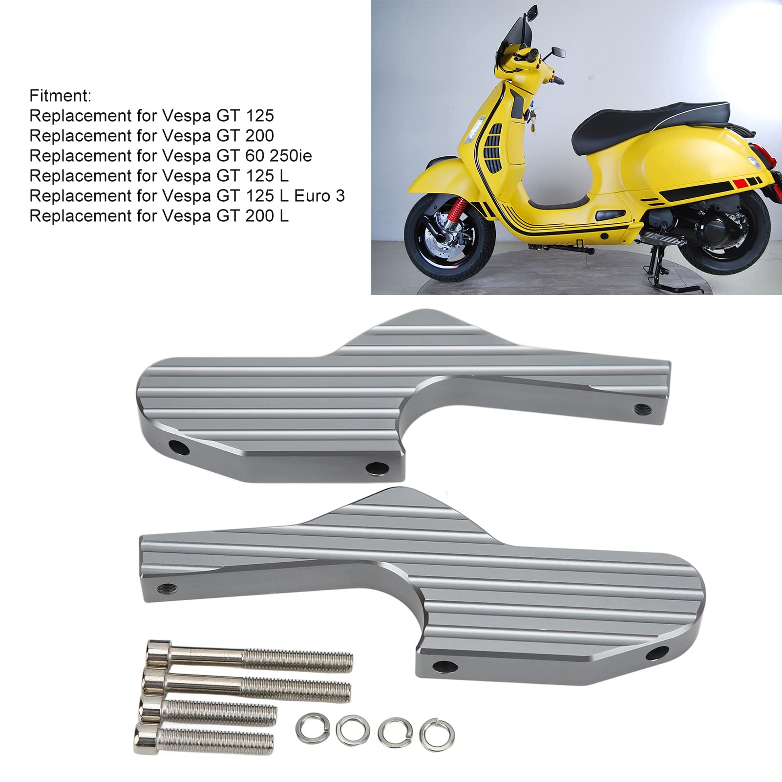 Erweiterte Fußrasten, Motorrad-Fußrastenverlängerung, Ersatzzubehör für Vespa GTS 300ie Super Sport