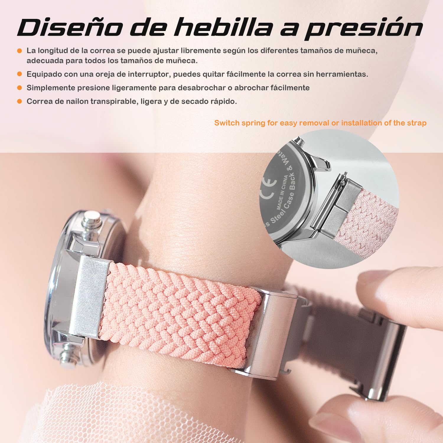 Hearkent Montre podomètre pour femme, enregistrement de calories et distance, rose, Minimalist | Montre de sport numérique, alarme, compte à rebours, affichage de l'heure, sans charge ni application, 2401