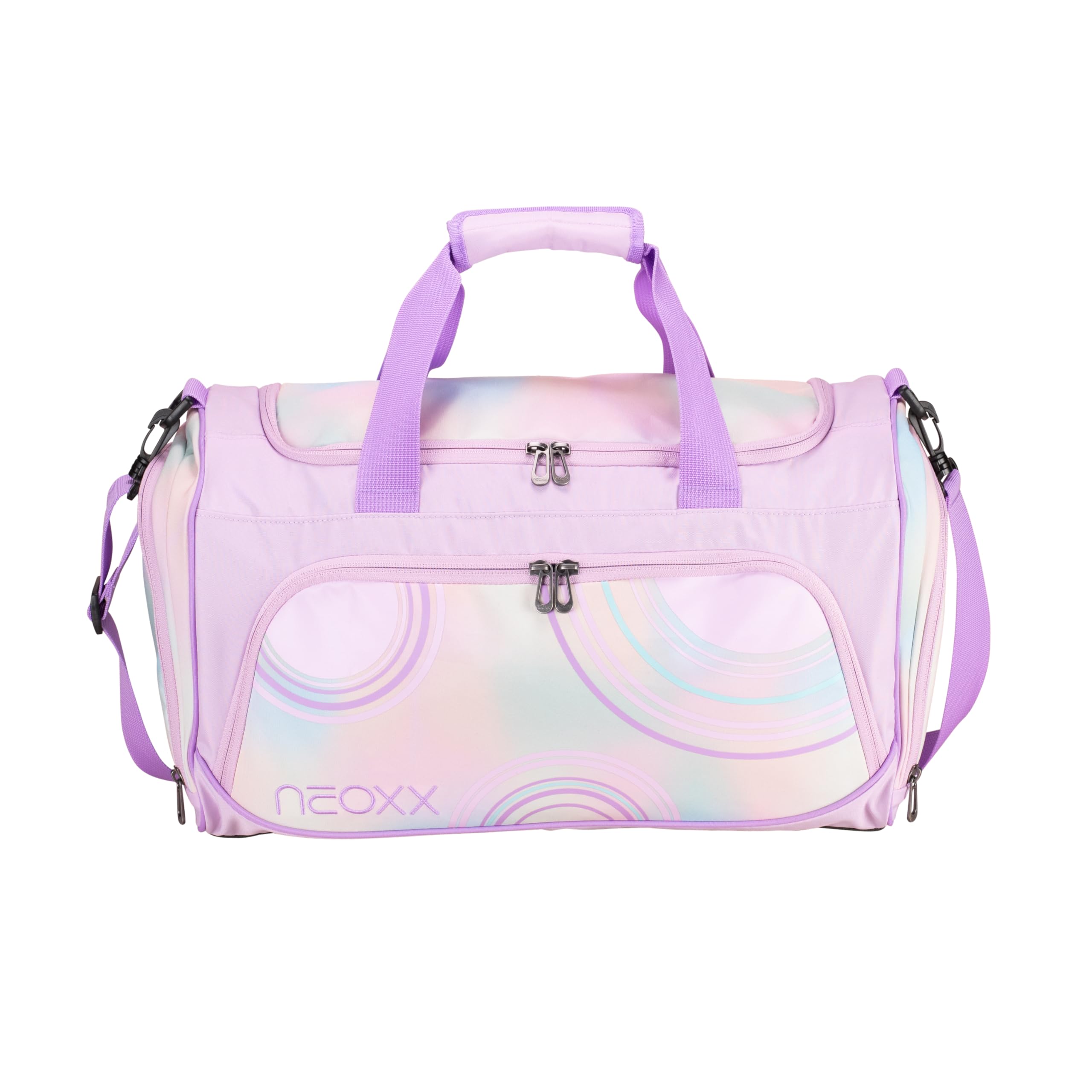 Neoxx - Move Candy Party torba sportowa – 25 l, duża komora główna, kieszeń na mokre powietrze, 2 uchwyty do noszenia, regulowany pasek na ramię, Candy Party, 43,5x26x24 cm, torba sportowa