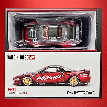 NSX Evasive V1 KAIDO HOUSE GT-R R33ミニカー IN STOCK-Kaido House x Mini GT 1:64 Honda NSX Evasive V1 Red