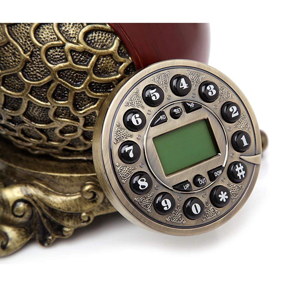 Telefono retrò/Telefono con manopola/Telefono in Stile/Telefono Vintage/Classico Cavo a Spirale da scrivania e suoneria Tradizionale