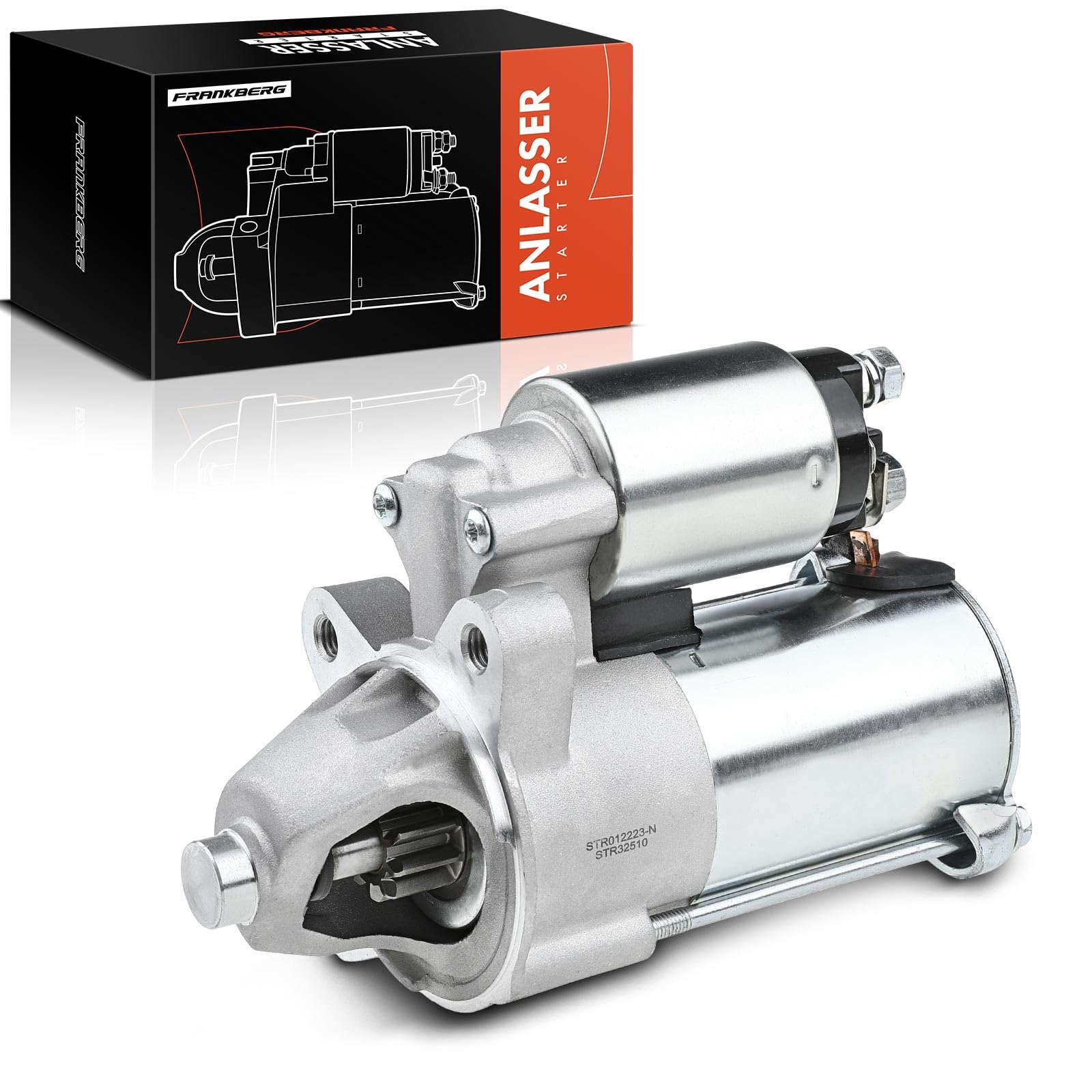 Frankberg Motor de arranque para automóvil 1,4 KW/12 V/10 dientes Compatible con Tourneo Connect 1.8L 2002-2013 Transit Connect 1.8L 2002-2013 Replace# 1477973